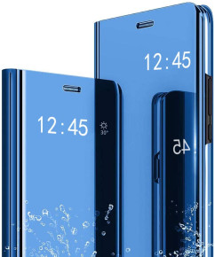 Калъф тефтер огледален CLEAR VIEW за Huawei P20 Lite ANE-LX1 син 